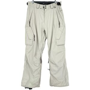 686 Archetype Snowboard Pants Unisex Size M Beige Tan Winter Cargo 2004-2005